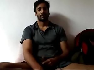 Handsom Indian Guy Jerking On Cam